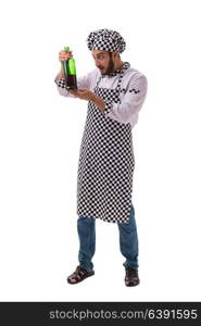 Male cook isolated on the white background