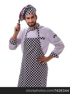 Male cook isolated on the white background