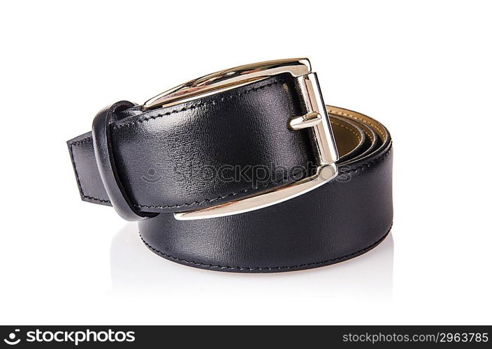 Male elegant belt isolated on the white