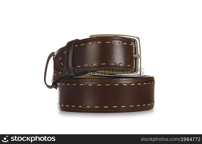 Male elegant belt isolated on the white