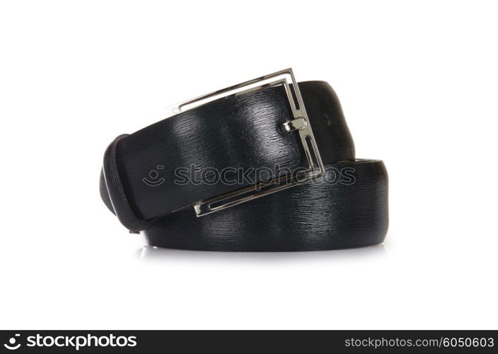 Male elegant belt isolated on the white