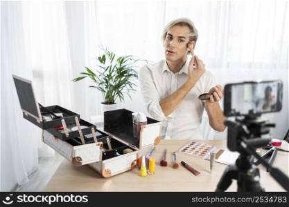 male make up look making video
