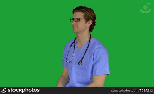 Male nurse with glasses (Green Key)