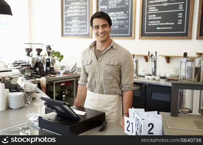 Male Owner Of Coffee Shop