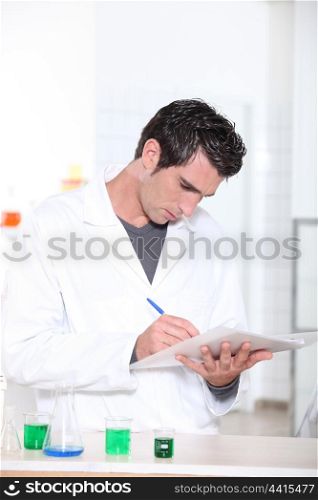 Male scientist in laboratory
