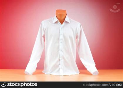 Male shirt against gradient background