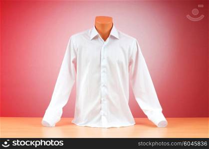 Male shirt against gradient background