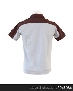 male shirt template (back side) on the mannequin on white background (with clipping path)