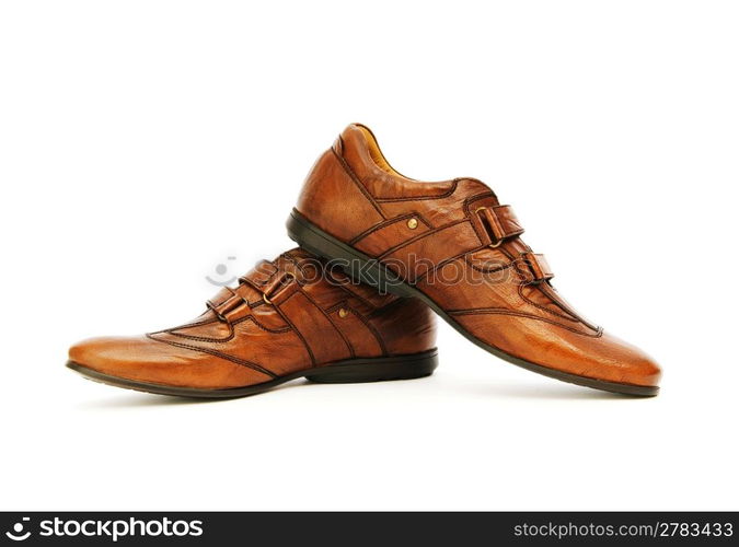 Male shoes isolated on the white background