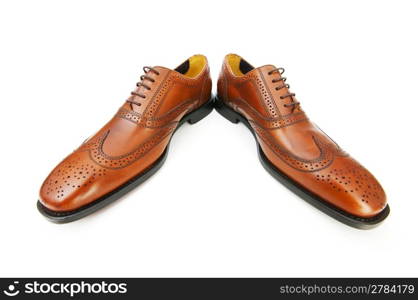 Male shoes isolated on the white background