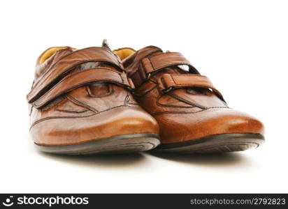 Male shoes isolated on the white background