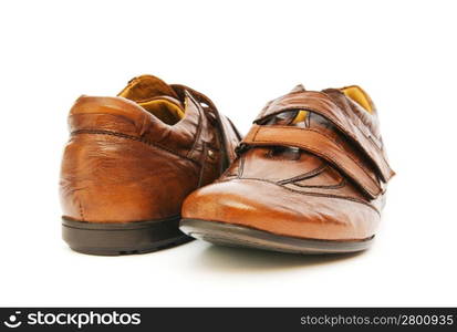 Male shoes isolated on the white background