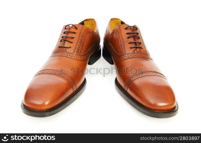 Male shoes isolated on the white background