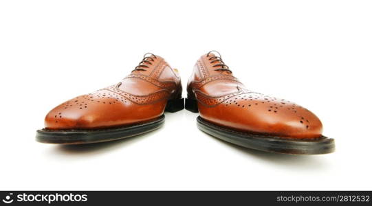 Male shoes isolated on the white background