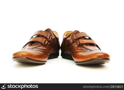 Male shoes isolated on the white background