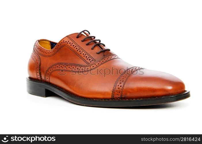 Male shoes isolated on the white background