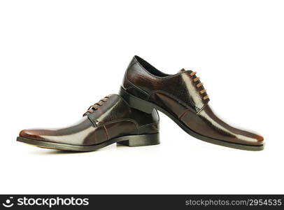 Male shoes isolated on the white background