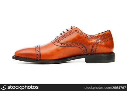 Male shoes isolated on the white background