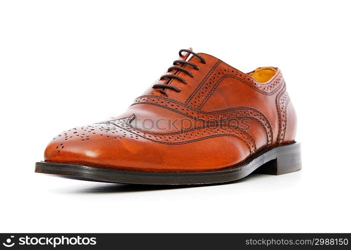 Male shoes isolated on the white background