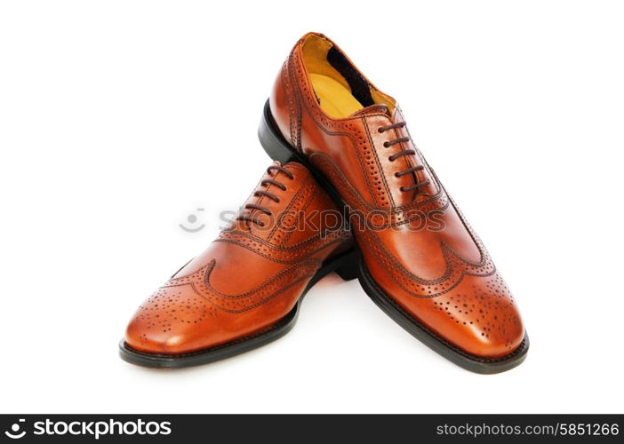 Male shoes isolated on the white background