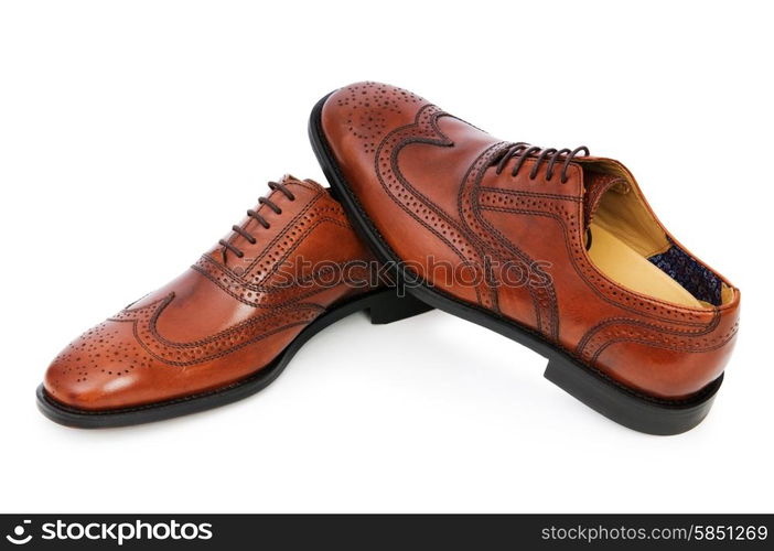 Male shoes isolated on the white background