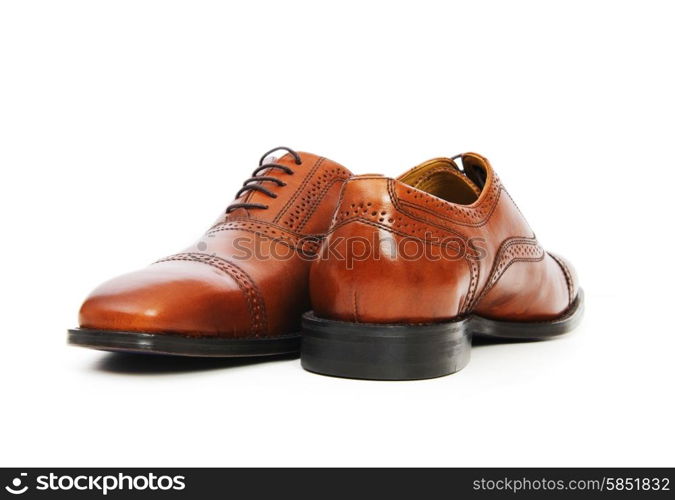 Male shoes isolated on the white background