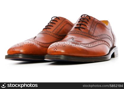 Male shoes isolated on the white background