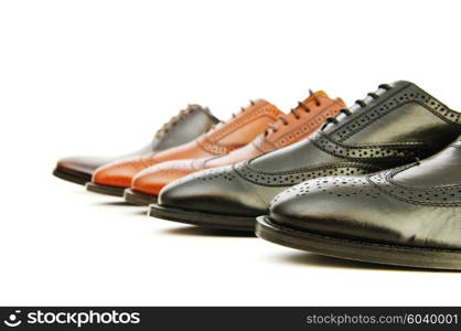 Male shoes isolated on the white background