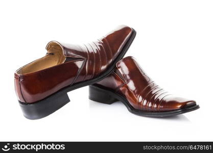 Male shoes isolated on the white background