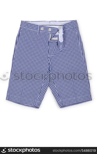 Male shorts isolated on the white background