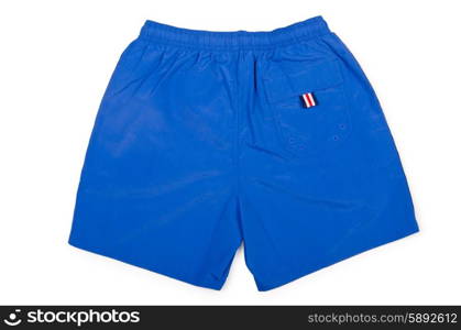 Male shorts isolated on the white background