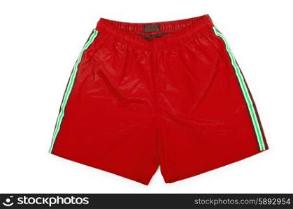 Male shorts isolated on the white background