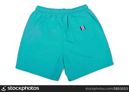 Male shorts isolated on the white background