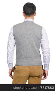 Male sweater isolated on the white