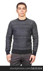 Male sweater isolated on the white