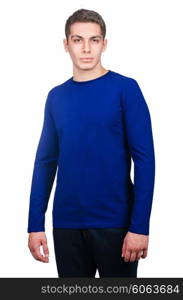 Male sweater isolated on the white