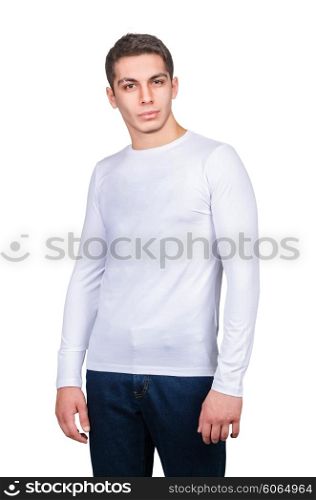 Male sweater isolated on the white