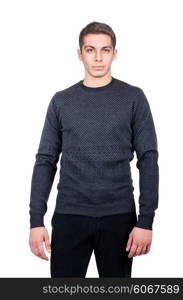 Male sweater isolated on the white