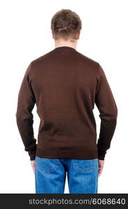 Male sweater isolated on the white