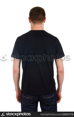 Male t-shirt isolated on the white background