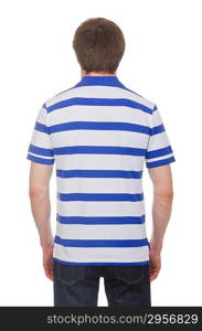 Male t-shirt isolated on the white background