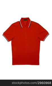 Male t-shirt isolated on the white background