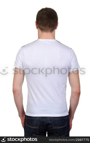 Male t-shirt isolated on the white background