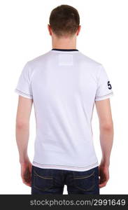 Male t-shirt isolated on the white background