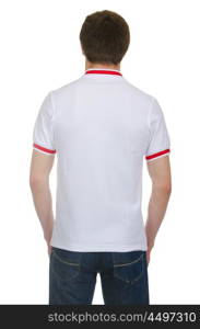 Male t-shirt isolated on the white background