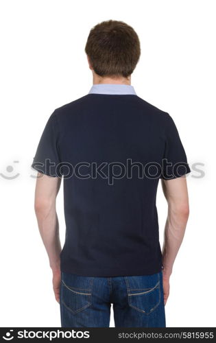 Male t-shirt isolated on the white background