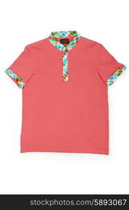 Male t-shirt isolated on the white background