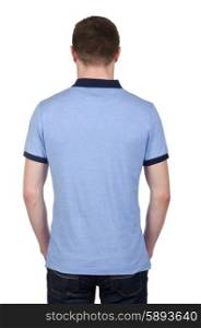 Male t-shirt isolated on the white background