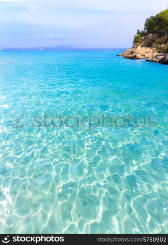 Mallorca Cala Vinyes Vinas beach in Calvia Mallorca at Balearic islands of spain