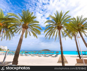 Mallorca Magaluf Magalluf beach in Calvia Mallorca at Balearic islands of Spain